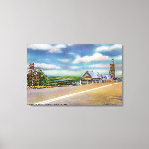 Mohikaner-Hinternähernde Punkt-Ausblick-Szene Leinwanddruck