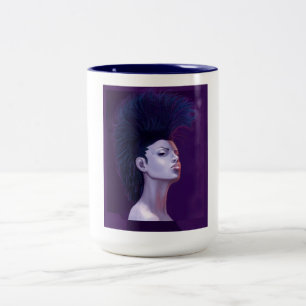 Mohikaner-Mädchen-Tasse Zweifarbige Tasse