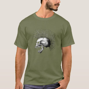 Mohikaner-Schädel T-Shirt