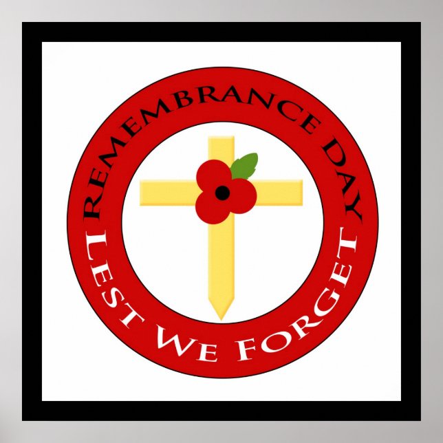 Mohn auf Kreuz - Poster (Vorne)