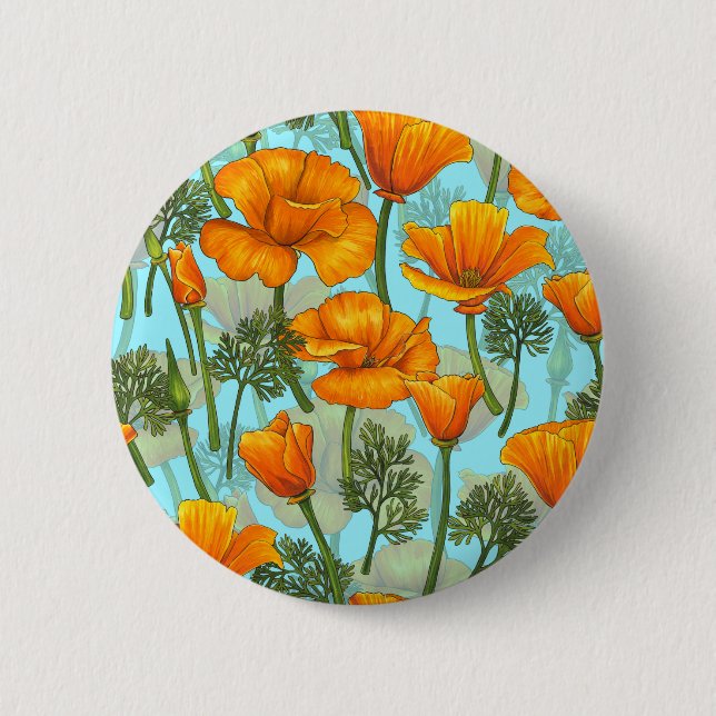 Mohn aus Kalifornien Button (Vorderseite)