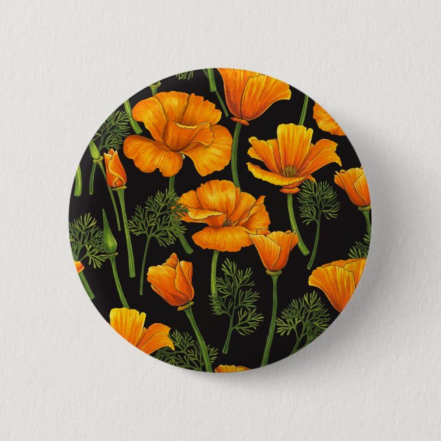 Mohn aus Kalifornien Button (Vorderseite)