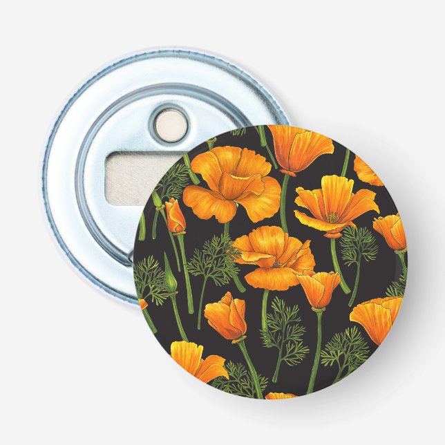Mohn aus Kalifornien Flaschenöffner (Vorderseite)