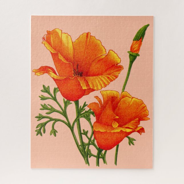 Mohn aus Kalifornien Puzzle (Vertikal)