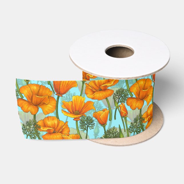 Mohn aus Kalifornien Satinband (Spule)