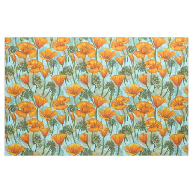 Mohn aus Kalifornien Stoff (Fat Quarter (45,7 x 55,9 cm))