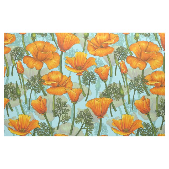 Mohn aus Kalifornien Stoff (Fat Quarter (45,7 x 55,9 cm))