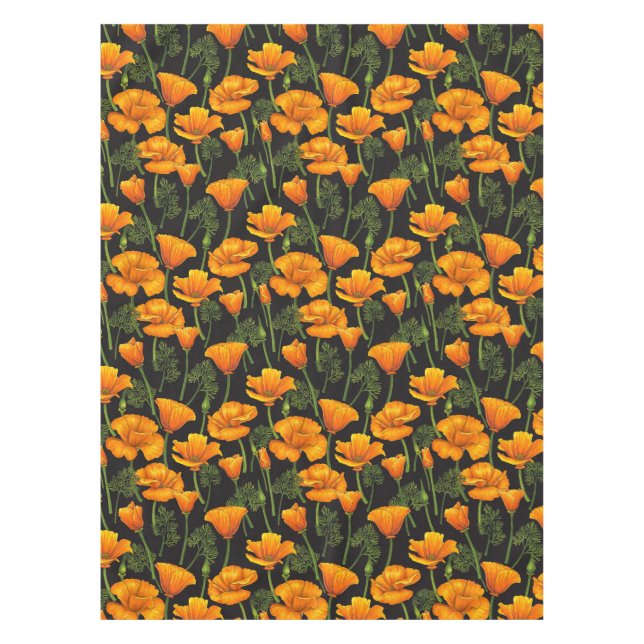 Mohn aus Kalifornien Tischdecke (Vorderseite)