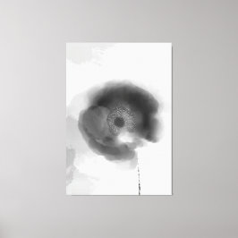Mohn aus Troy Schwarz und Weiß Wasserfarbe Blüte Leinwanddruck