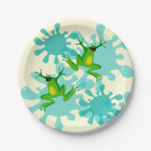 Mohn Birthday Frog 7" Party Plättchen Pappteller