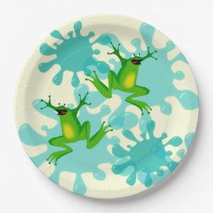 Mohn Birthday Frog 9" Party Plättchen Pappteller