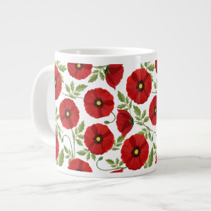 Mohn blüht fröhlich Sommer Blume Jumbo-Tasse