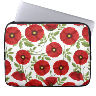 Mohn blüht fröhlich Sommer Blume Laptopschutzhülle