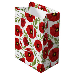 Mohn blüht fröhlich Sommer Blume Mittlere Geschenktüte