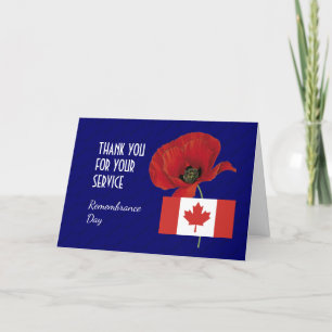 Mohn   CANADA Veterans   ERINNERUNG Dankeskarte