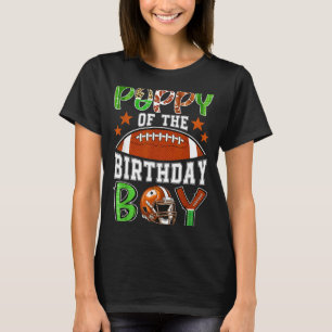 Mohn des Fußballparty-Familie des Geburtstagsjunge T-Shirt