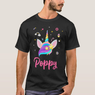 Mohn des Geburtstags Mädchen Einhorn Thema Magic U T-Shirt