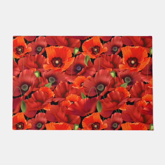 Mohn Fußmatte (Vorderseite)