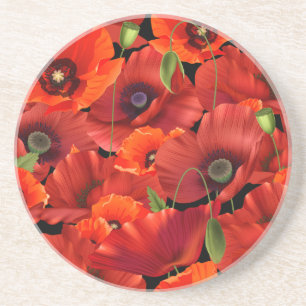 Mohn Getränkeuntersetzer