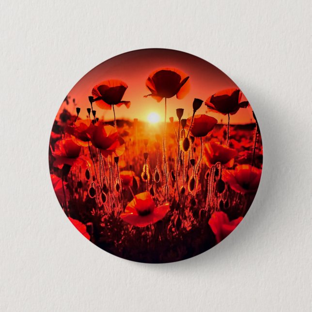 Mohn im Gegenlicht Button (Vorderseite)