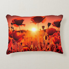 Mohn im Gegenlicht Dekokissen