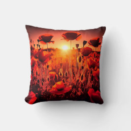 Mohn im Gegenlicht Kissen