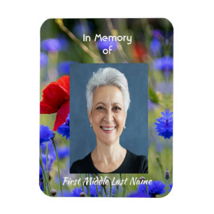 Mohn Kornblumen Wiese Gedenk Taschen Andenken Magnet