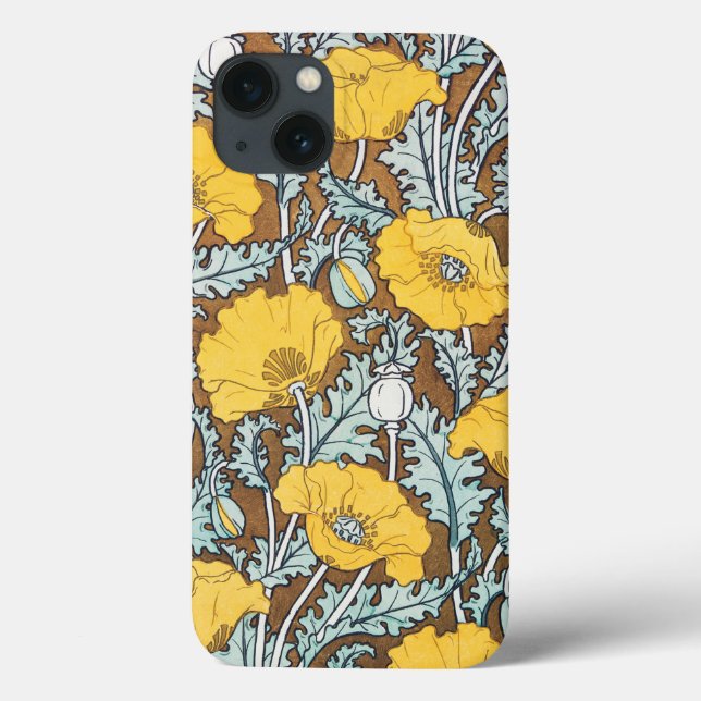 Mohn Kunst Illustration Blumenmuster Case-Mate iPhone Hülle (Rückseite)