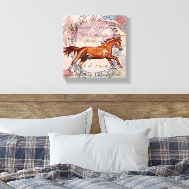 Mohn Leinwanddruck (Insitu (Schlafzimmer))