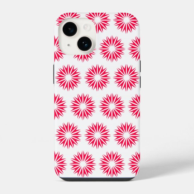 Mohn Moderne Sonnenstrahlen iPhone Hülle (Rückseite)