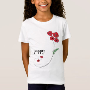 Mohn Name Mädchen Blumen T-Shirt