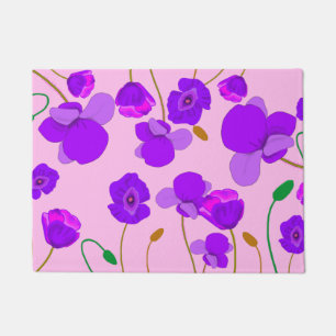 Mohn (Papaver somniferum) Lilac Fußmatte