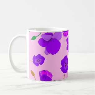 Mohn (Papaver somniferum) Lilac Kaffeetasse