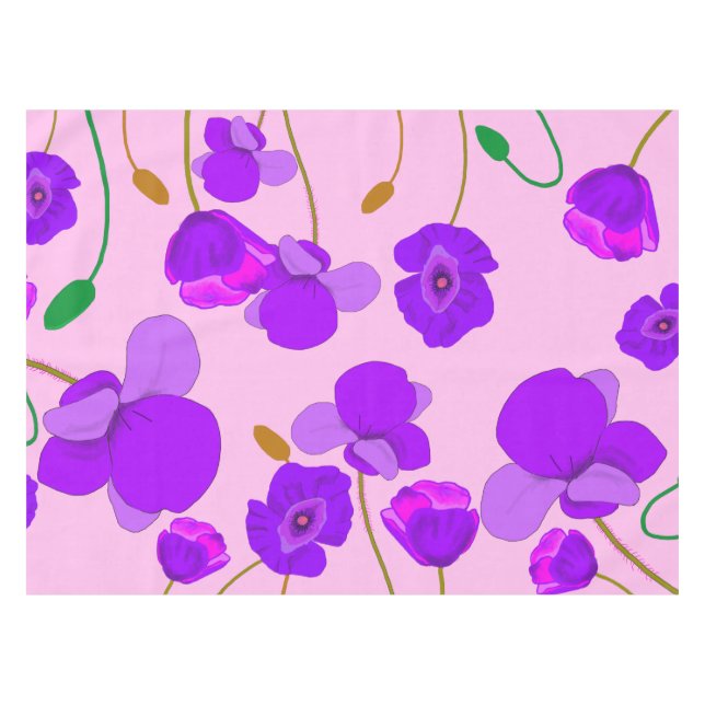 Mohn (Papaver somniferum) Lilac Tischdecke (Vorderseite (Horizontal))