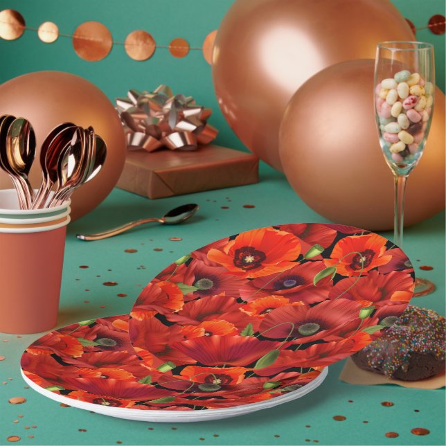 Mohn Pappteller (Multi)