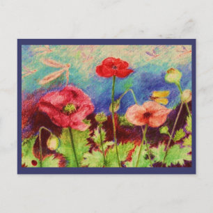Mohn Postkarte