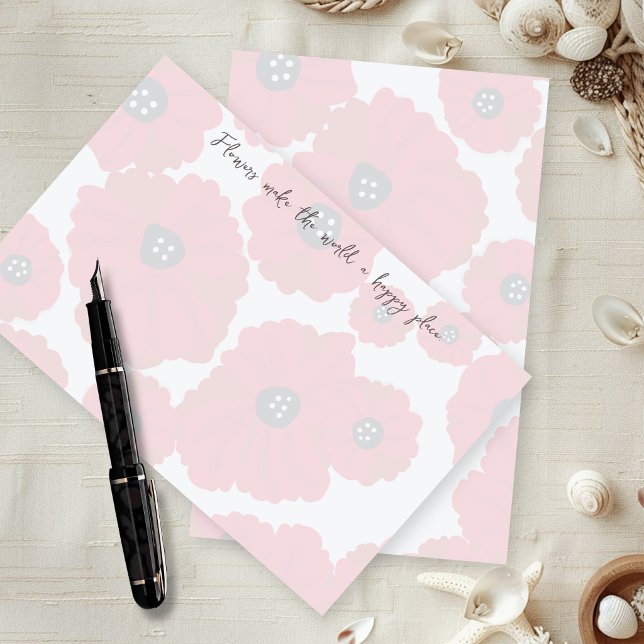 Mohn Schreibpapier mit Randtext Briefpapier (Von Creator hochgeladen)