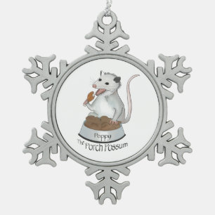 Mohn The Porch Possum Snowflake Ornament