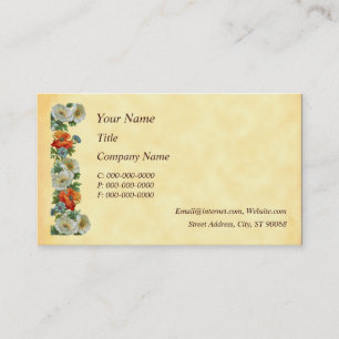 Mohn und Cornblumen Blumenstrauß Business Cards Visitenkarte