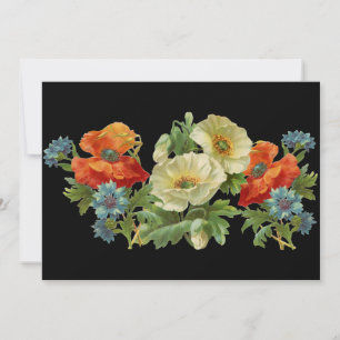 Mohn und Cornblumen Einladungen nach Maß