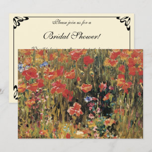 Mohn von Robert Vonnoh, Vintage Impressionismus Einladung