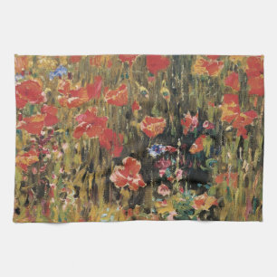 Mohn von Robert Vonnoh, Vintage Impressionismus Handtuch
