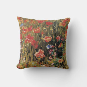 Mohn von Robert Vonnoh, Vintage Impressionismus Kissen