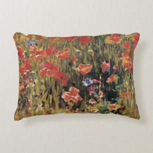 Mohn von Robert Vonnoh, Vintage Impressionismus Zierkissen