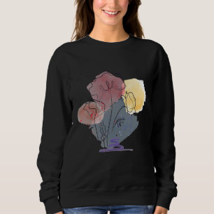 Mohn Wasserfarben Mohnsamen Rot Botanisch Poppie Sweatshirt