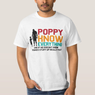 Mohn weiß alles  Tag des Vaters T-Shirt