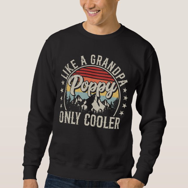 Mohn wie ein Opa nur Cooler Retro-Männer Sweatshirt (Vorderseite)
