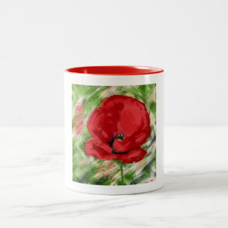 mohn zweifarbige tasse