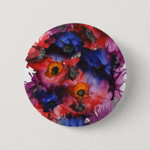 Mohnblume - Abzeichen Button