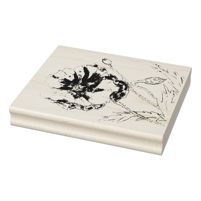Mohnblume Blume für alle Ihre Frühstanzbedürfnisse Gummistempel (Stempel)